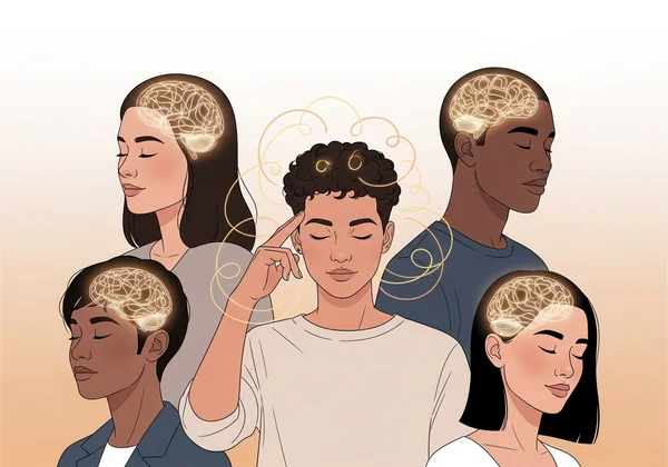 Donna e persona non-binaria che scoprono modelli cerebrali unici