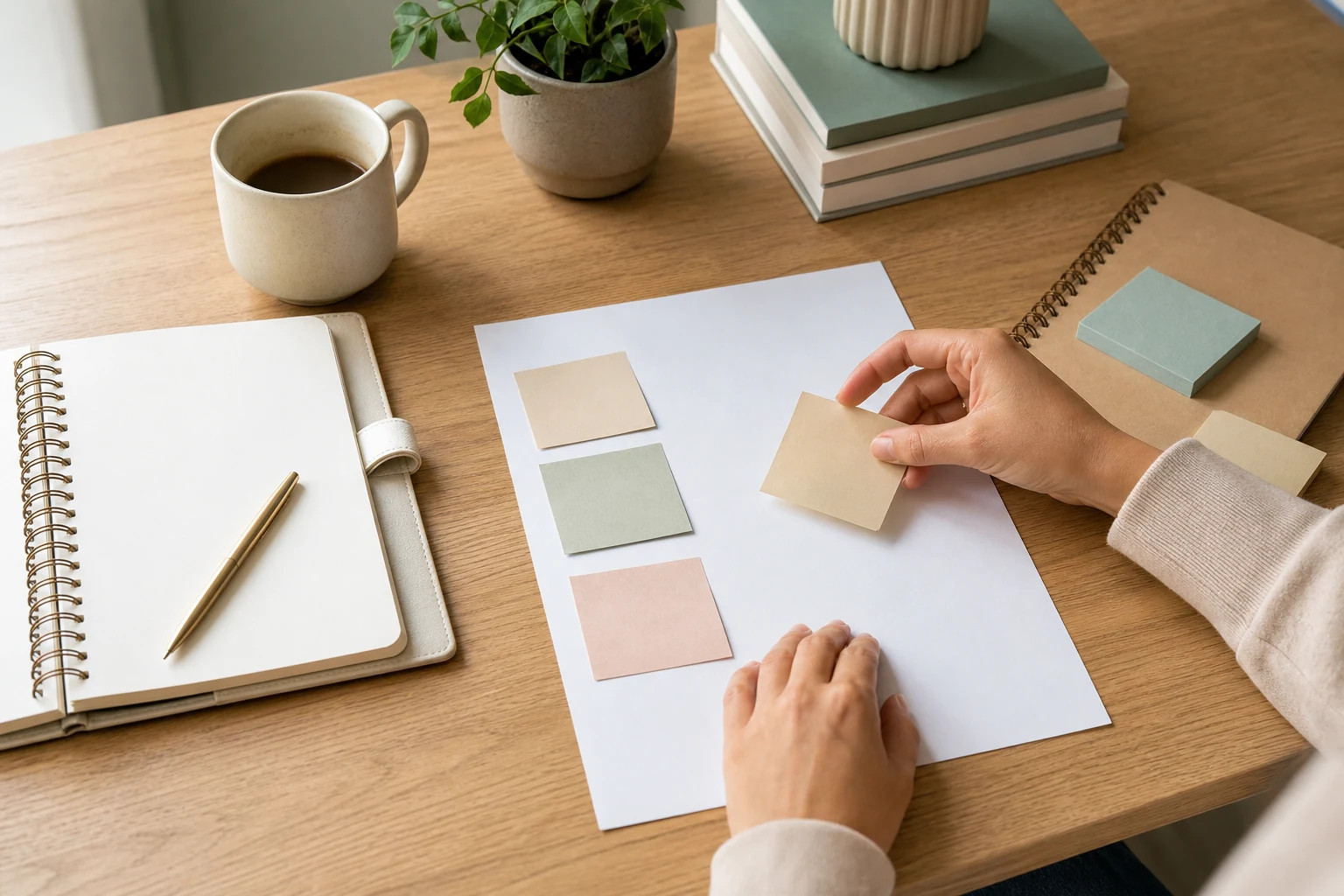 Boundary planning at a desk
